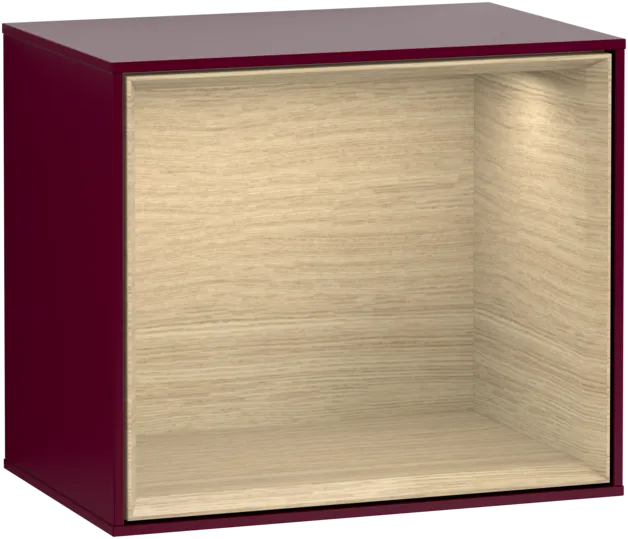 VILLEROY BOCH Policový modul Finion, s osvětlením, 418 x 356 x 270 mm, matný lak Peony / dubová dýha #F580PCHB