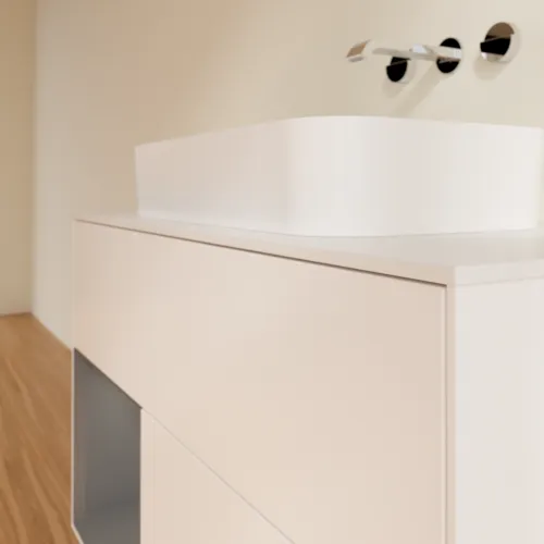 VILLEROY BOCH Toaletní skříňka Finion, s osvětlením, 2 výsuvy, 1000 x 603 x 501 mm, bílý matný lak / antracitový matný lak / bílé matné sklo #F651GKMT, obrázek 6