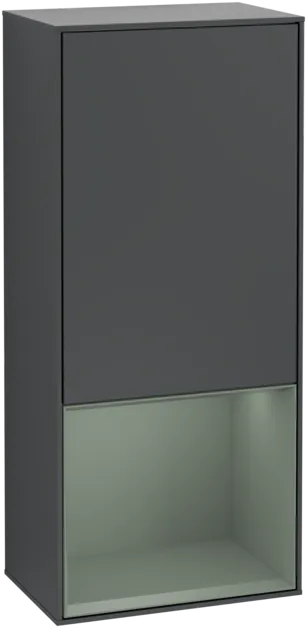 VILLEROY BOCH Boční skříňka Finion, s osvětlením, 1 dveře, 418 x 936 x 270 mm, Midnight Blue Matt Lacquer / Olive Matt Lacquer #F540GMHG