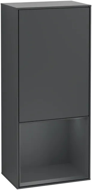 VILLEROY BOCH Boční skříňka Finion, s osvětlením, 1 dveře, 418 x 936 x 270 mm, Midnight Blue Matt Lacquer / Midnight Blue Matt Lacquer #F550HGHG