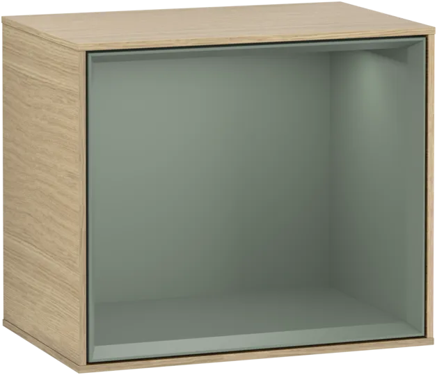 VILLEROY BOCH Policový modul Finion, s osvětlením, 418 x 356 x 270 mm, dubová dýha / olivově matný lak #F580GMPC