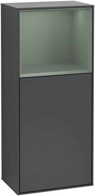 VILLEROY BOCH Boční skříňka Finion, s osvětlením, 1 dveře, 418 x 936 x 270 mm, Midnight Blue Matt Lacquer / Olive Matt Lacquer #F510GMHG