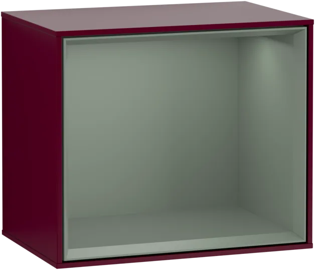 VILLEROY BOCH Policový modul Finion, s osvětlením, 418 x 356 x 270 mm, matný lak Peony / matný lak Olive #F580GMHB