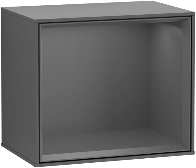 VILLEROY BOCH Policový modul Finion, s osvětlením, 418 x 356 x 270 mm, antracitový matný lak / antracitový matný lak #F580GKGK