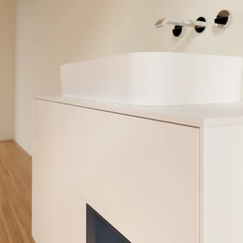 VILLEROY BOCH Toaletní skříňka Finion, s osvětlením, 2 výsuvy, 1000 x 603 x 501 mm, bílý matný lak / půlnoční modrý matný lak / bílé matné sklo #F661HGMT, obrázek 6