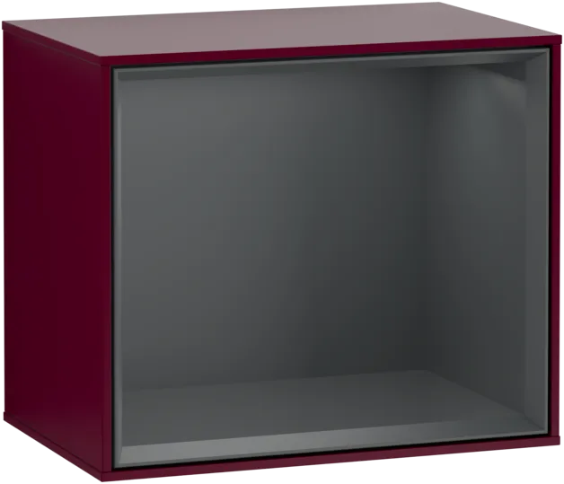 VILLEROY BOCH Policový modul Finion, s osvětlením, 418 x 356 x 270 mm, matný lak Peony / matný lak Midnight Blue #F580HGHB