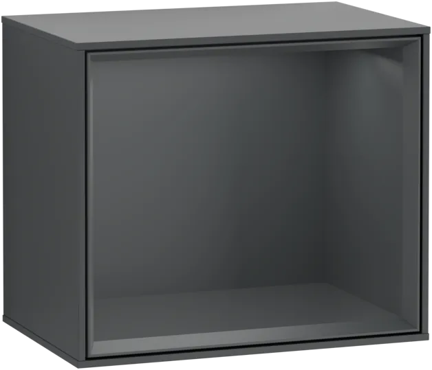 VILLEROY BOCH Policový modul Finion, s osvětlením, 418 x 356 x 270 mm, půlnočně modrý matný lak / půlnočně modrý matný lak #F580HGHG