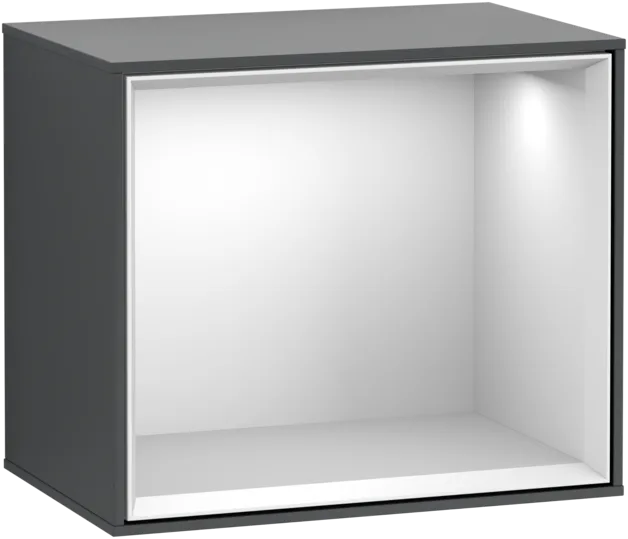 VILLEROY BOCH Policový modul Finion, s osvětlením, 418 x 356 x 270 mm, půlnočně modrý matný lak / bílý matný lak #F580MTHG