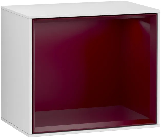 VILLEROY BOCH Policový modul Finion, s osvětlením, 418 x 356 x 270 mm, bílý matný lak / pivoňkový matný lak #F580HBMT
