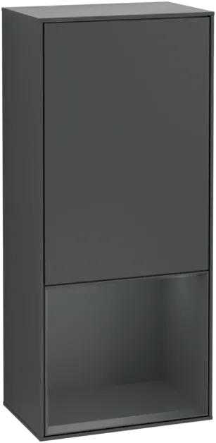 VILLEROY BOCH Boční skříňka Finion, s osvětlením, 1 dveře, 418 x 936 x 270 mm, Midnight Blue Matt Lacquer / Midnight Blue Matt Lacquer #F540HGHG