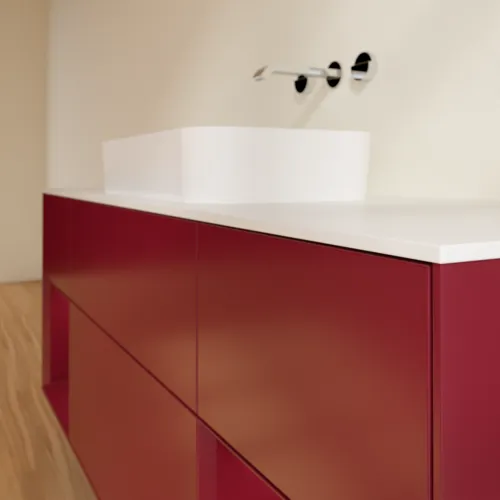 VILLEROY BOCH Toaletní skříňka Finion, s osvětlením, 4 výsuvy, 1600 x 603 x 501 mm, Peony Matt Lacquer / Peony Matt Lacquer / Glass White Matt #F741HBHB, obrázek 6