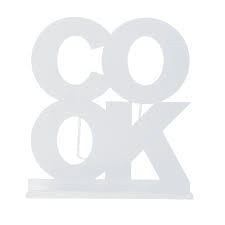 Obrázek Stojánek na kuchařku COOK, kovový, bílý #150013160
