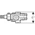 Obrázek GEBERIT napouštěcí ventil typ 380, boční přívod vody, 3/8", spojky z mosazi 243.136.00.1

