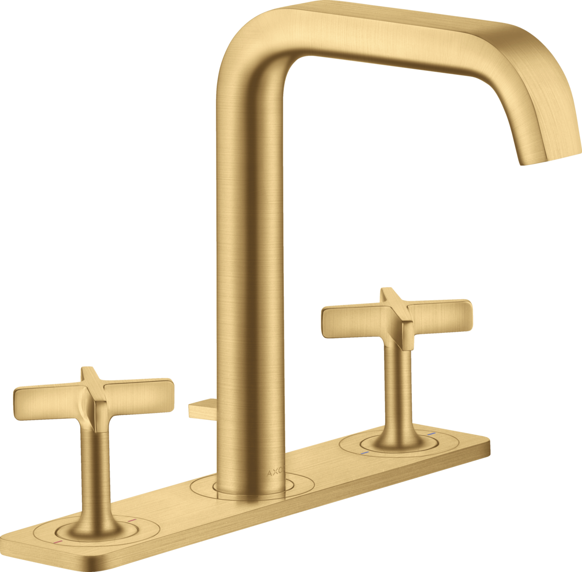 HANSGROHE AXOR Citterio E tříotvorová umyvadlová baterie 170 s deskou a výsuvným odpadem #36116250 - Brushed Gold Optic