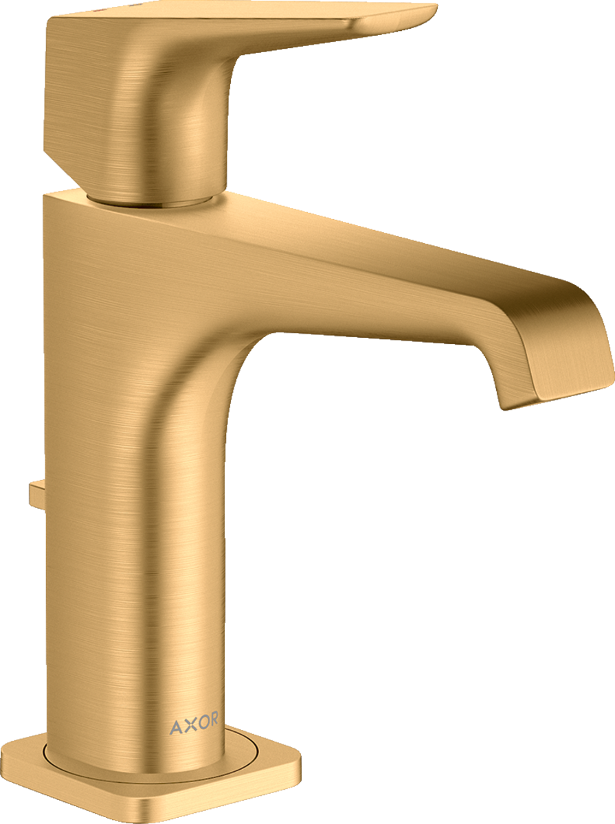 HANSGROHE Jednopáková umyvadlová baterie AXOR Citterio E 130 s pákovým ramínkem a výsuvným odpadem #36110950 - kartáčovaná mosaz