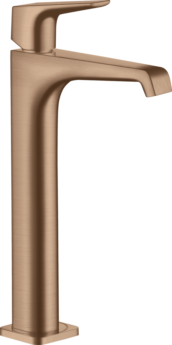 HANSGROHE AXOR Citterio E jednopáková umyvadlová baterie 250 s pákovou rukojetí pro umyvadla na desku s výsuvným odpadem #36113310 - Brushed Red Gold