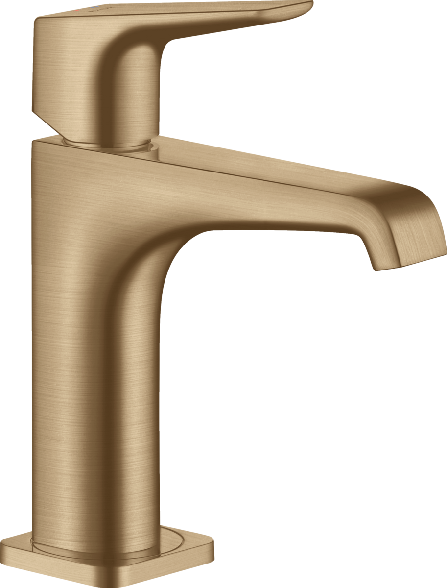 HANSGROHE AXOR Citterio E Páková umyvadlová baterie 130 s páčkovou rukojetí a s odtokovou soupravou #36111140 - kartáčovaný bronz