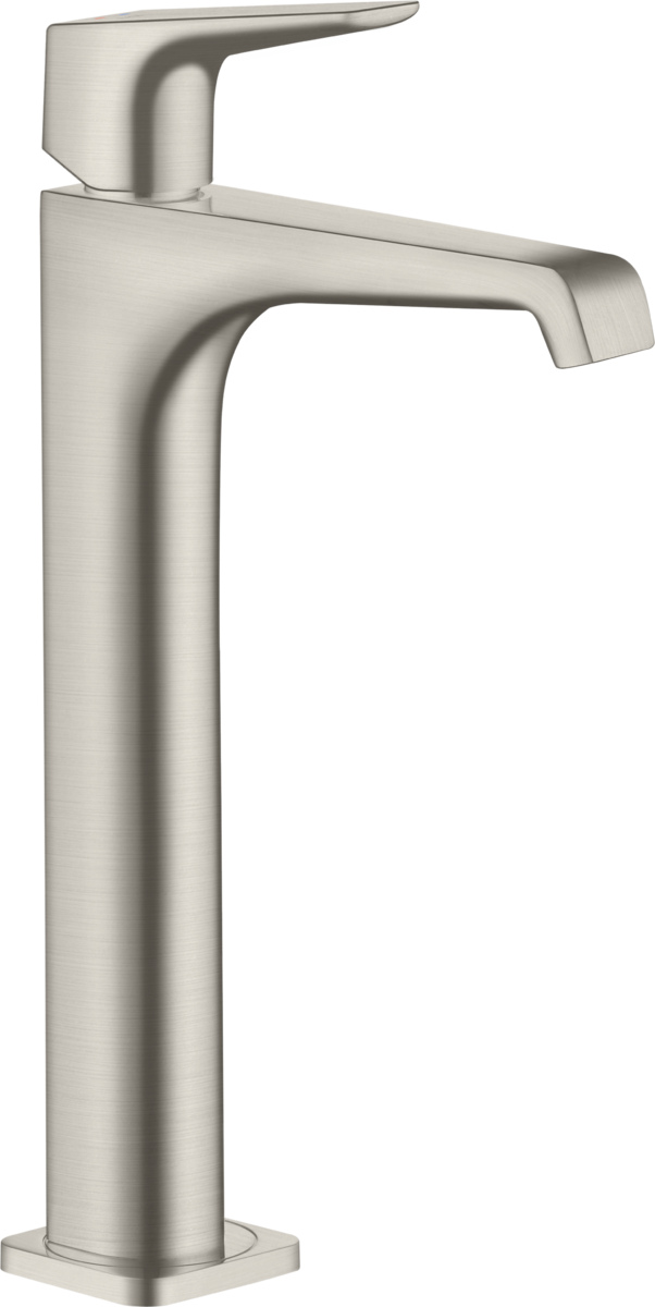 HANSGROHE AXOR Citterio E jednopáková umyvadlová baterie 250 s pákovou rukojetí pro umyvadla na desku s výsuvným odpadem #36113800 - nerezová ocel Optic