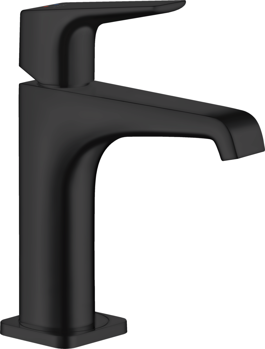 HANSGROHE AXOR Citterio E Páková umyvadlová baterie 130 s páčkovou rukojetí a s odtokovou soupravou #36111670 - matná černá