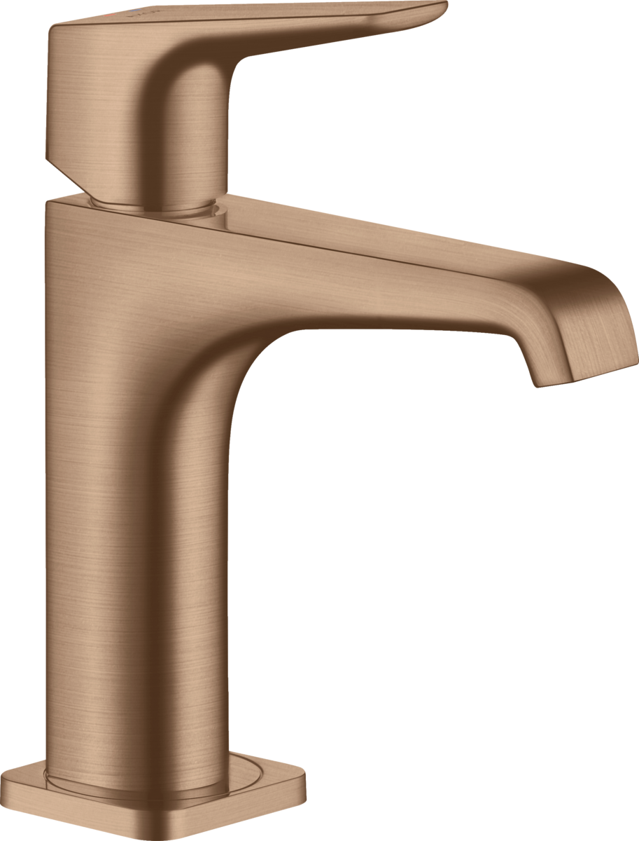 HANSGROHE Jednopáková umyvadlová baterie AXOR Citterio E 130 s pákovým ramínkem a výsuvným odpadem #36111310 - kartáčovaná červenozlatá