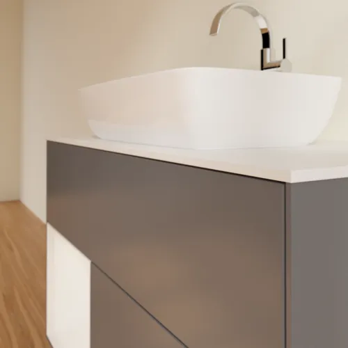 VILLEROY BOCH Toaletní skříňka Finion, s osvětlením, 2 výsuvy, 1000 x 603 x 501 mm, antracit matný lak / lesklý bílý lak / sklo bílé matné #F771GFGK, obrázek 6