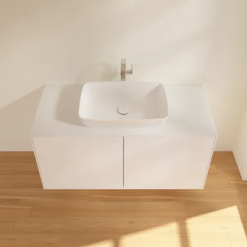 VILLEROY BOCH Toaletní skříňka Finion, 4 výsuvy, 1200 x 603 x 501 mm, bílý matný lak / sklo bílé matné #F79100MT, obrázek 4