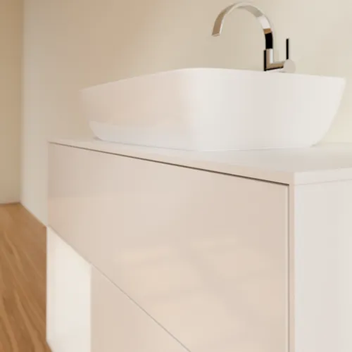 VILLEROY BOCH Toaletní skříňka Finion, s osvětlením, 2 výsuvy, 1000 x 603 x 501 mm, lesklý bílý lak / lesklý bílý lak / sklo bílé matné #F771GFGF, obrázek 6