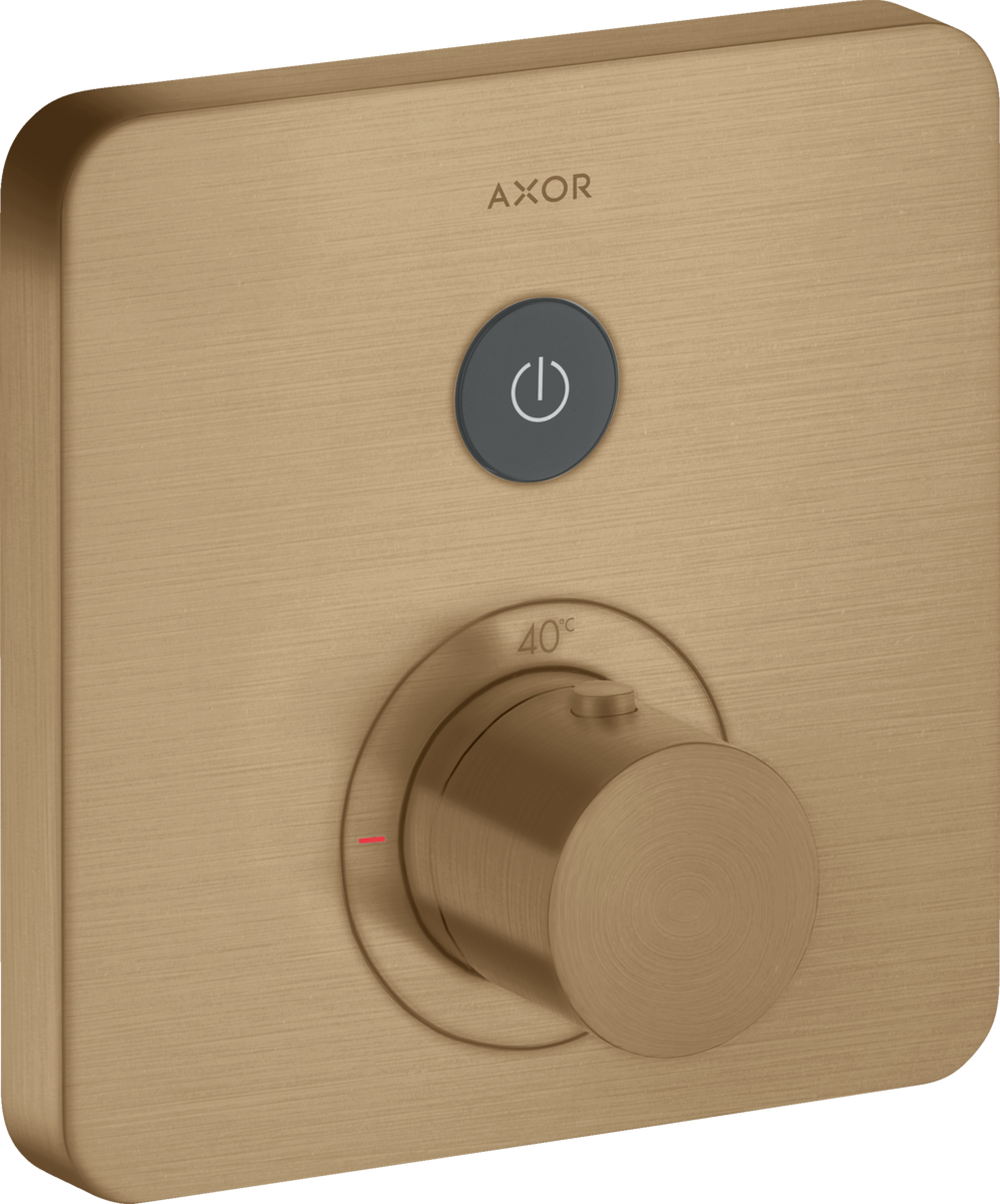 HANSGROHE AXOR ShowerSelect Termostat skrytý softsquare 1 spotřebitel #36705140 - kartáčovaný bronz