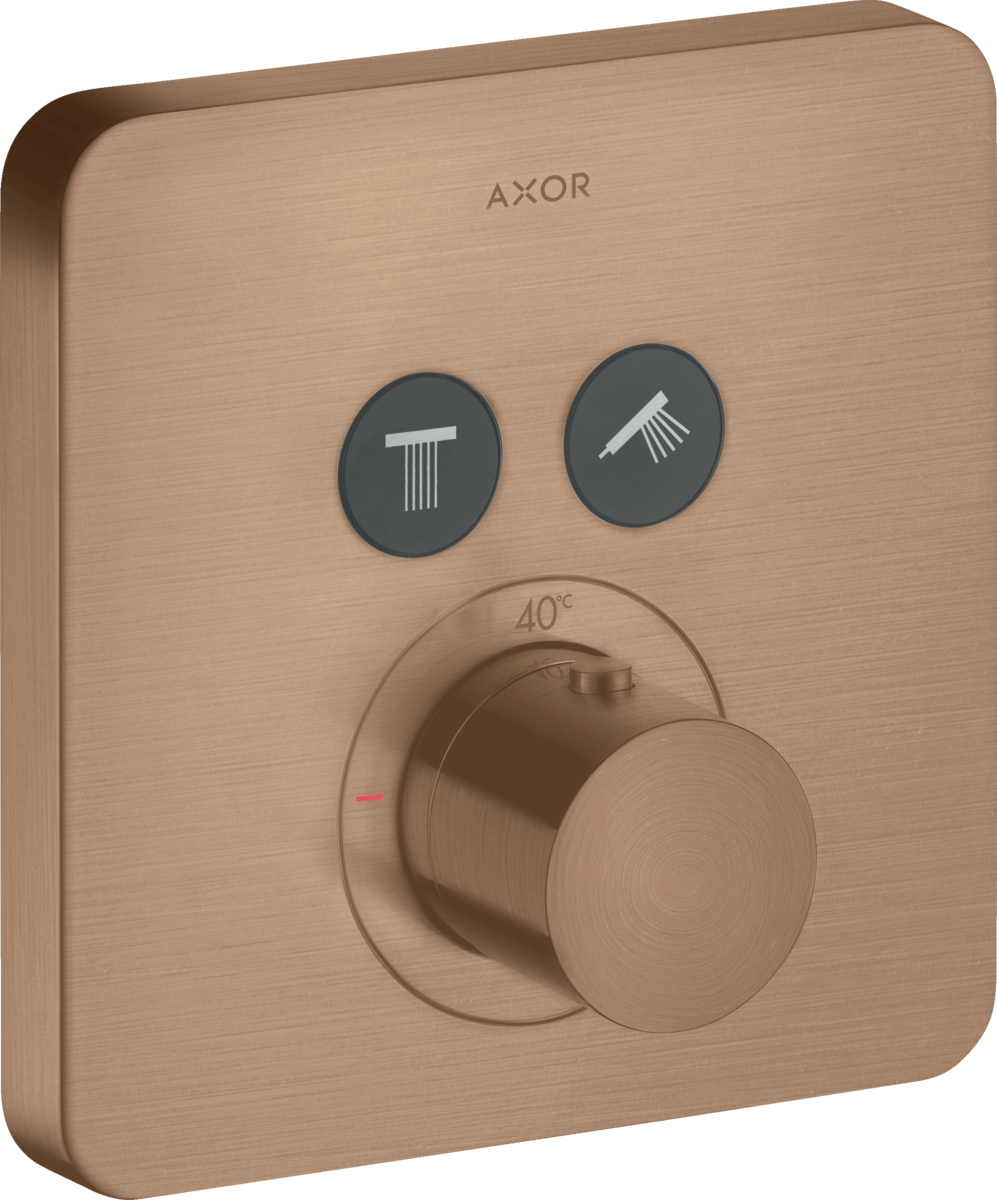 HANSGROHE AXOR ShowerSolutions termostat pod omítku softsquare pro 2 spotřebiče #36707310