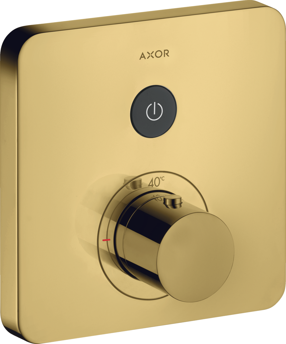 HANSGROHE AXOR ShowerSelect Termostat skrytý softsquare 1 spotřebitel #36705990 - Polished Gold Optic