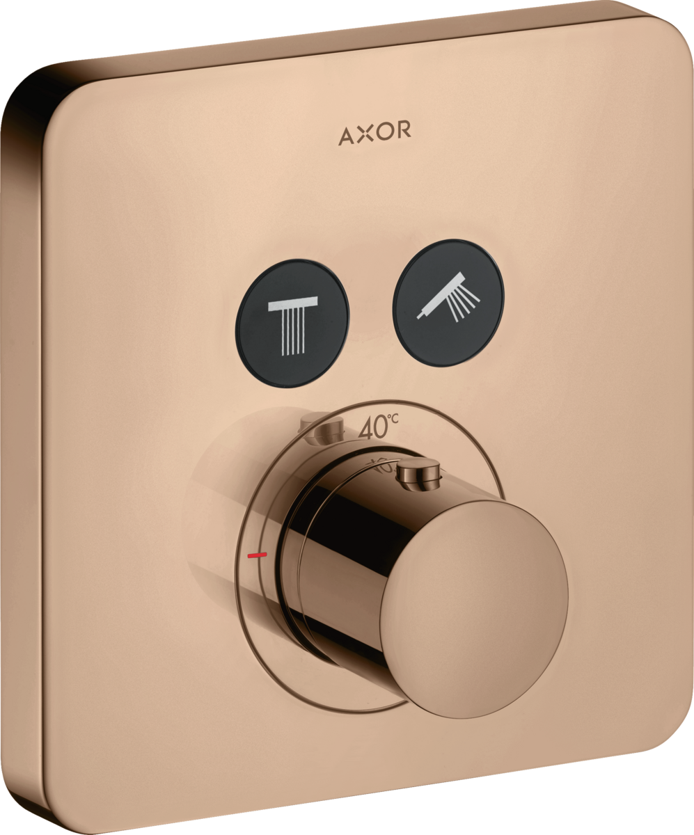 HANSGROHE AXOR ShowerSolutions termostat pod omítku softsquare pro 2 spotřebiče #36707300