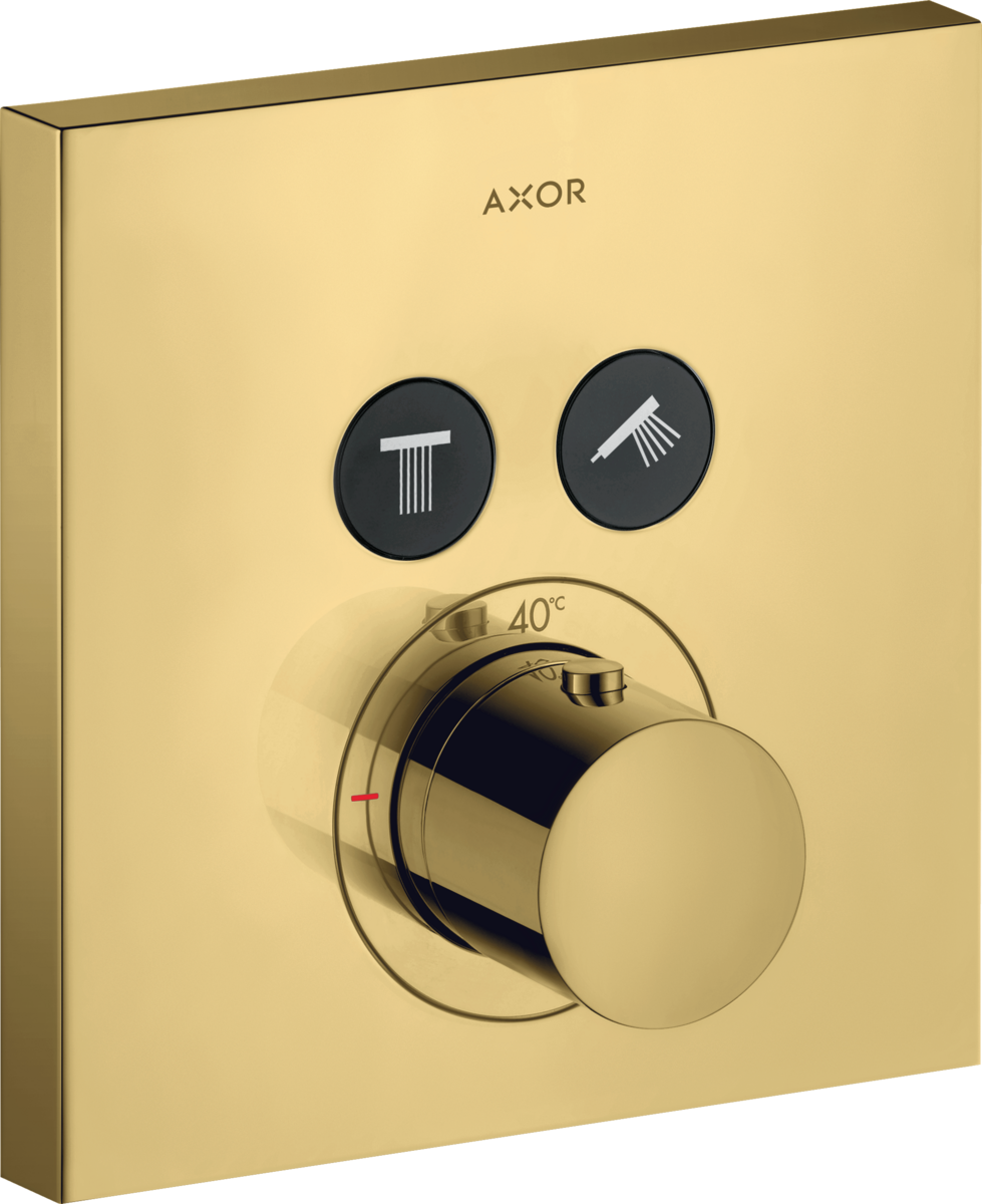 HANSGROHE AXOR ShowerSolutions podomítkový termostat úhlový pro 2 spotřebiče #36715990
