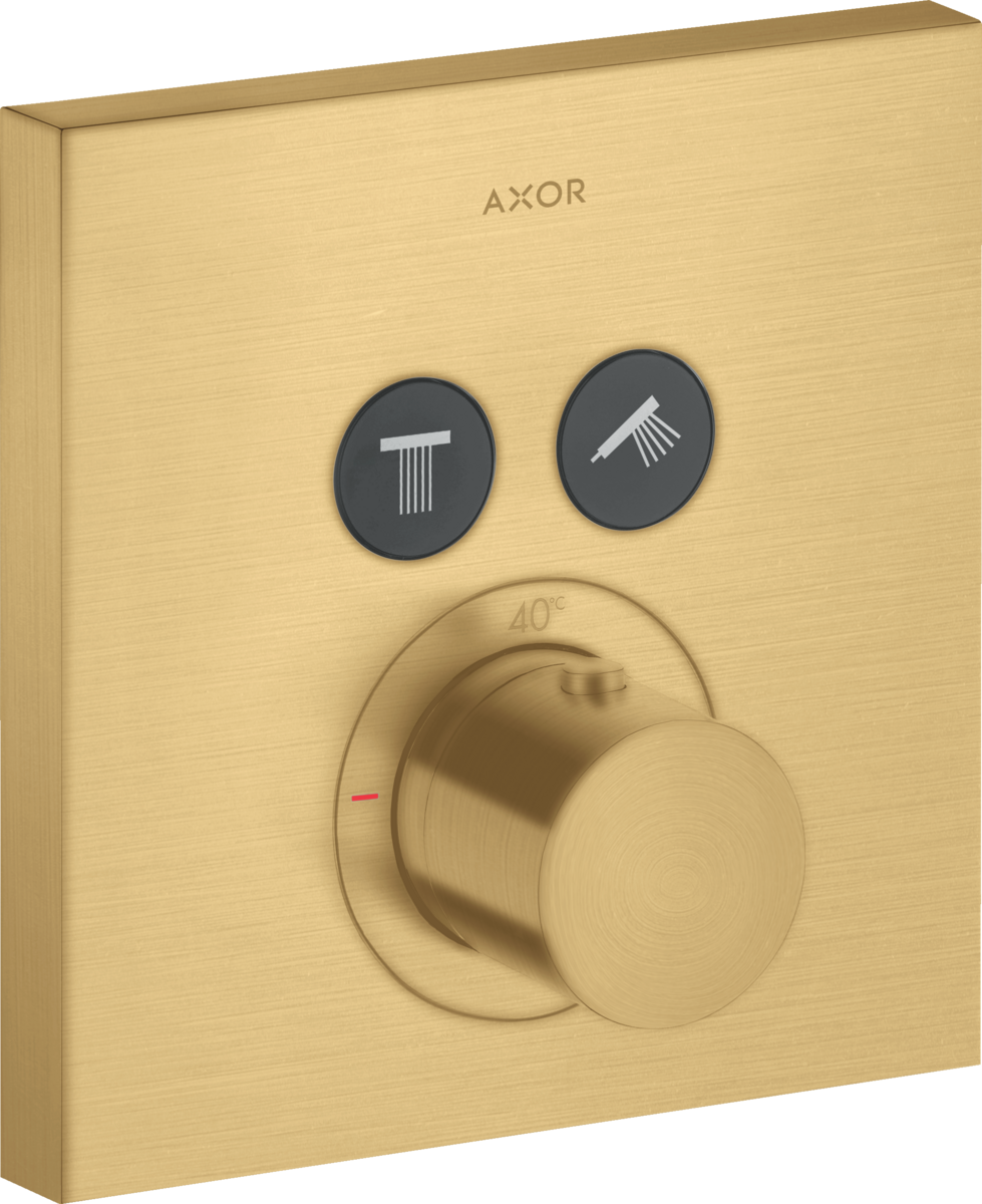 HANSGROHE AXOR ShowerSolutions podomítkový termostat úhlový pro 2 spotřebiče #36715250