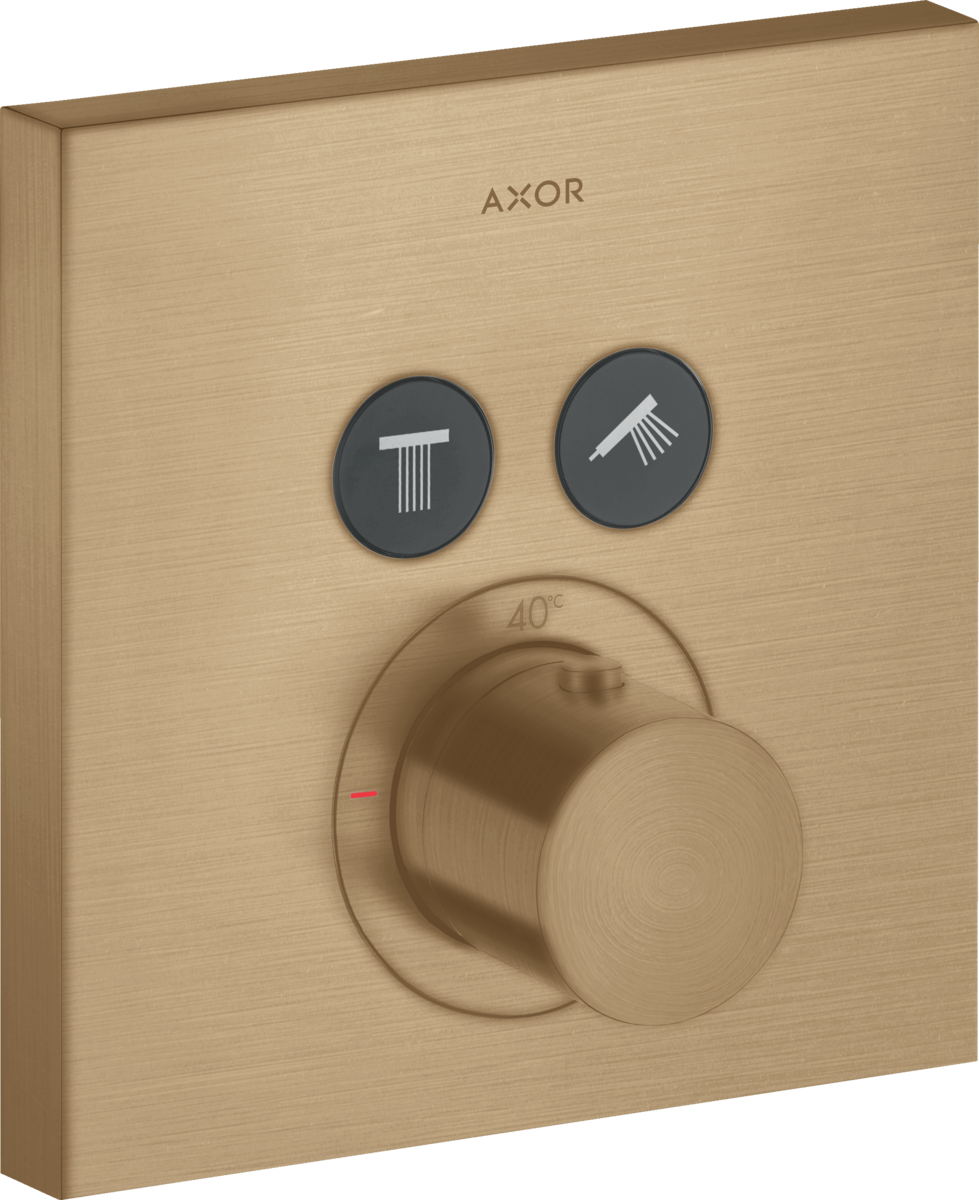 HANSGROHE AXOR ShowerSolutions podomítkový termostat úhlový pro 2 spotřebiče #36715140