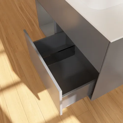 VILLEROY BOCH Toaletní skříňka Finion, s osvětlením, 2 výsuvy, 1000 x 603 x 501 mm, antracit matný lak / antracit matný lak / sklo bílé matné #F361GKGK, obrázek 7