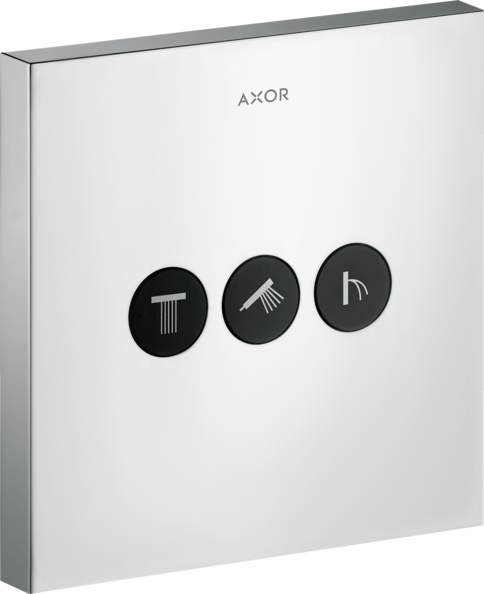 HANSGROHE AXOR ShowerSelect Ventil s podomítkovou instalací, hranatá verze, pro 3 spotřebiče #36717000 - chrom