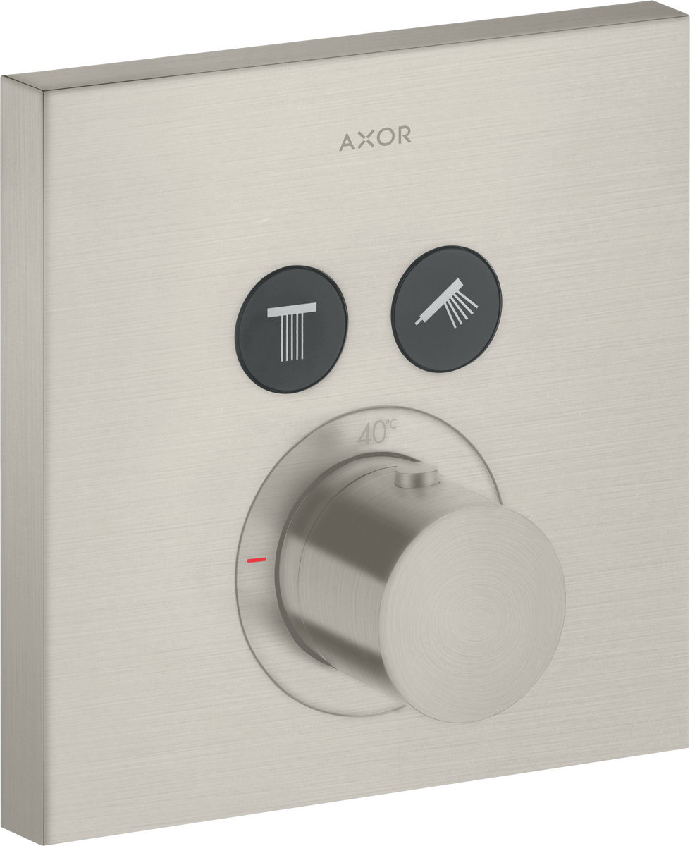 HANSGROHE AXOR ShowerSolutions podomítkový termostat úhlový pro 2 spotřebiče #36715800