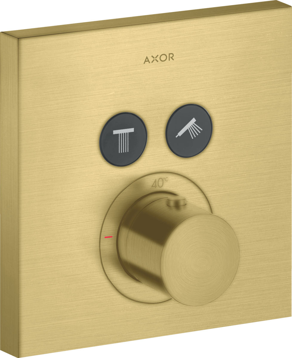 HANSGROHE AXOR ShowerSolutions podomítkový termostat úhlový pro 2 spotřebiče #36715950