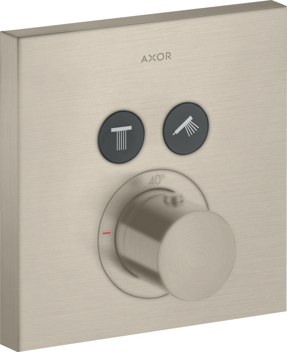 HANSGROHE AXOR ShowerSolutions podomítkový termostat úhlový pro 2 spotřebiče #36715820