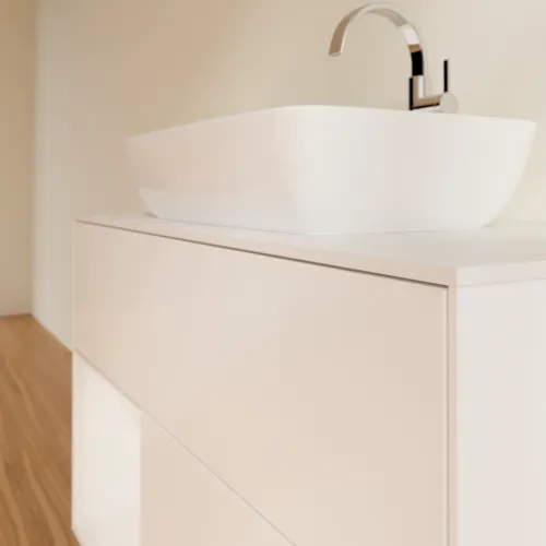 VILLEROY BOCH Umyvadlová skříňka Finion, s osvětlením, 2 výsuvy, 1000 x 603 x 501 mm, bílý matný lak / bílý lesklý lak / bílé matné sklo #F771GFMT, obrázek 6