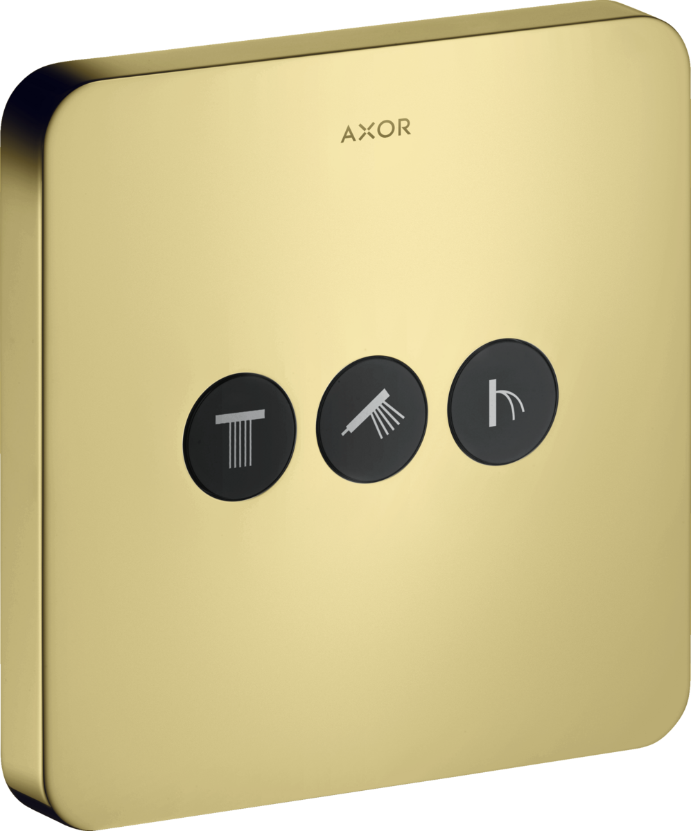HANSGROHE AXOR ShowerSelect softsquare ventil pod omítku, 3 funkce #36773990 - Polished Gold Optic
