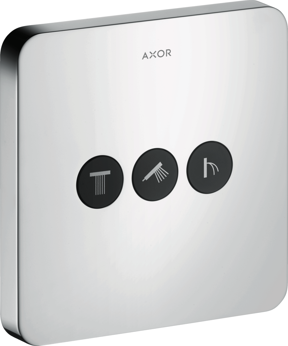HANSGROHE AXOR ShowerSelect podomítkový ventil softsquare pro 3 spotřebiče #36773000 - chrom