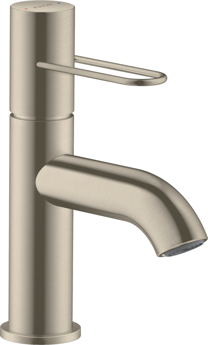 HANSGROHE Jednopáková umyvadlová baterie AXOR Uno 70 s pákovou rukojetí a výsuvným odpadem #38021820 - kartáčovaný nikl