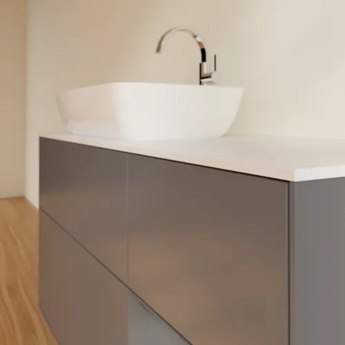 VILLEROY BOCH Toaletní skříňka Finion, s osvětlením, 3 výsuvy, 1200 x 603 x 501 mm, antracit matný lak / antracit matný lak / sklo bílé matné #F811GKGK, obrázek 6