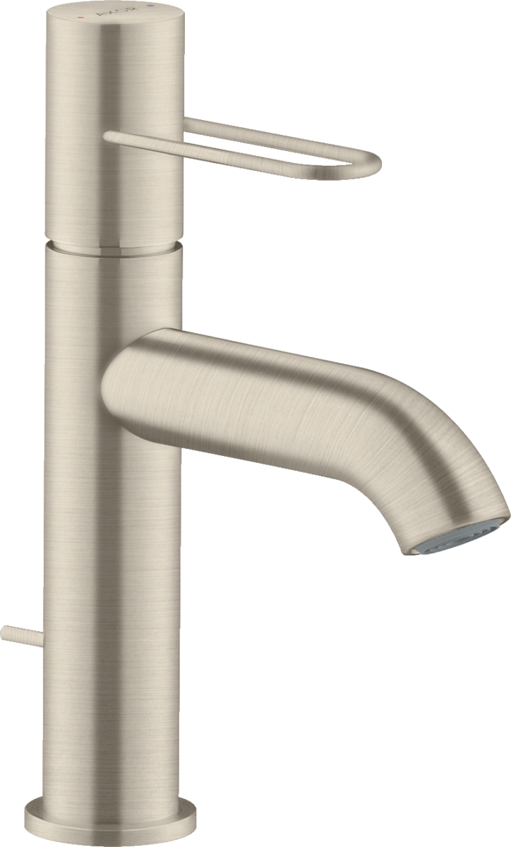 HANSGROHE Jednopáková umyvadlová baterie AXOR Uno 100 s pákovou rukojetí a výsuvným odpadem #38023820 - kartáčovaný nikl