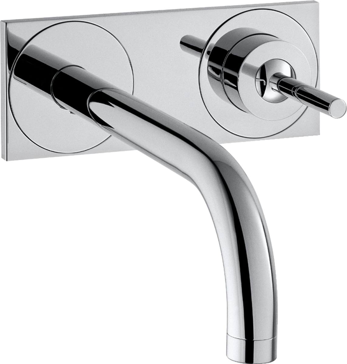 HANSGROHE AXOR Uno Páková umyvadlová baterie pod omítku, montáž na stěnu, s výtokem 165 mm a deskou #38112000 - chrom