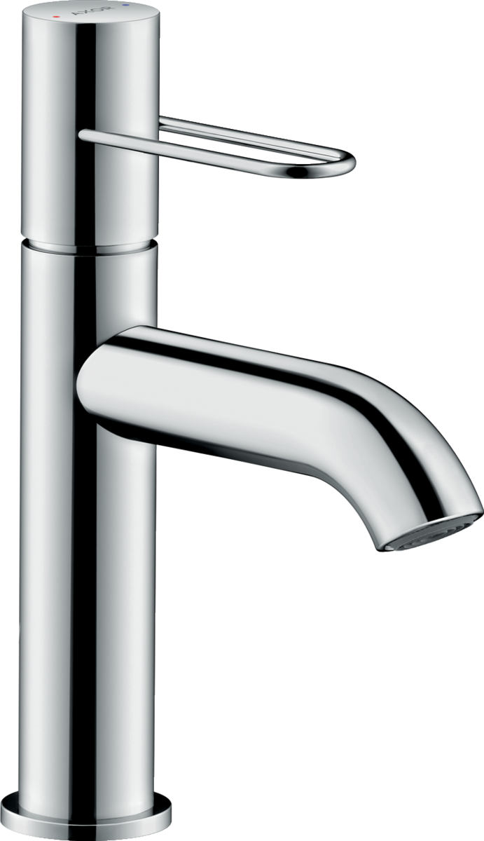 HANSGROHE Jednopáková umyvadlová baterie AXOR Uno 100 s obloukovou rukojetí a výsuvným odpadem #38026000 - chrom