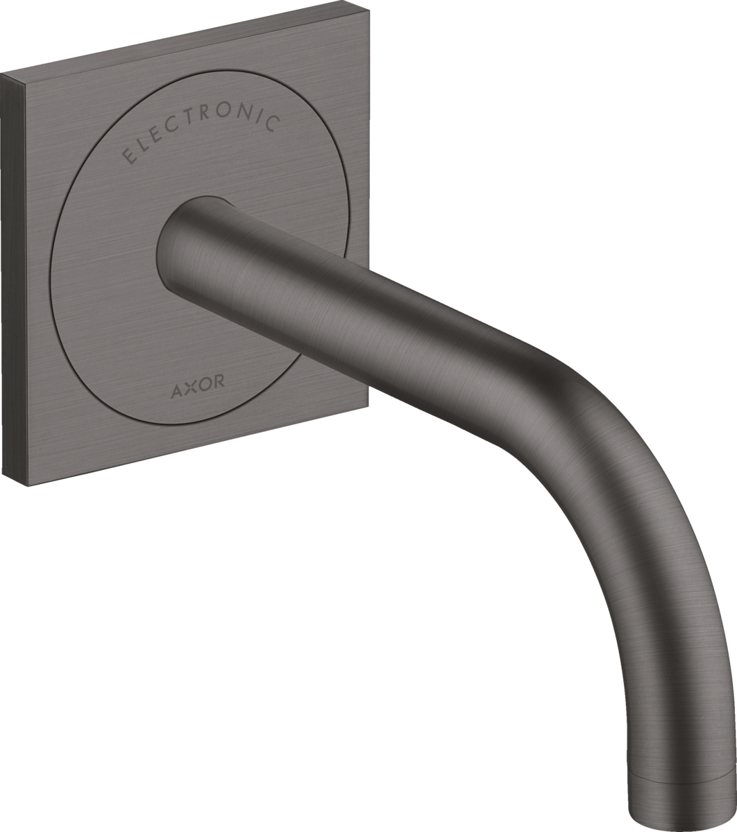 HANSGROHE AXOR Uno Elektronická umyvadlová baterie pod omítku, montáž na stěnu, s výtokem 165 mm #38119340 - kartáčovaný černý chrom