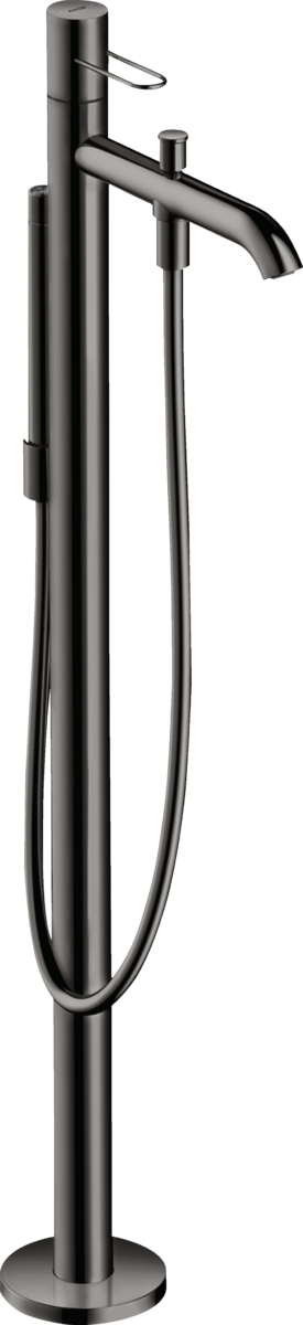 HANSGROHE AXOR Uno jednopáková vanová baterie stojánková s obloukovou rukojetí #38442330 - leštěný černý chrom