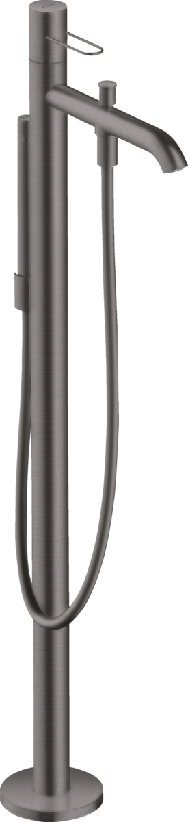 HANSGROHE AXOR Uno jednopáková vanová baterie stojánková s obloukovou rukojetí #38442340 - kartáčovaný černý chrom